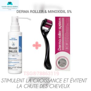 KIT DE POUSSE BARBE & CHEVEUX
(DERMA ROLLER +MINOXIDIL 5%)